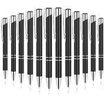 AUAUY Ballpoint Pens, 12 Pcs Ballpoint Pens Funny Pen, Retractable Ballpoint Pens, Metal Comfortable Writing Pens 1 mm Black Ink Ballpoint Pens for Colleagues Teachers Adults Students (Black)