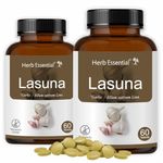 Herb Essential Lasuna (Garlic) Tablets, 500 Mg,120 Tablets | Cardiac Wellness | 100% Pure Extracts