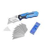 Kobalt Utility Knife & 11 Blades, Foldable Speed Release Quick Change Box Cutter