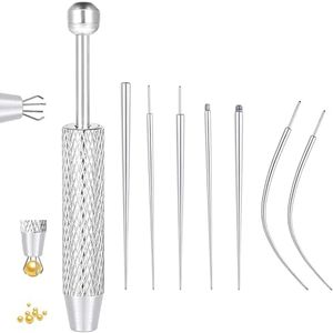 BACUTHY 16G 18G Piercing Taper Ball Grabber Tool for Changing Jewelry -Flat Back Earrings Applicator Tool, Threadless Insertion Pin Thread Assistant Tool, Body Piercing Kit for Ear Nose Lip Eyebrow