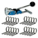 Dixon F1 Center Punch Tool with (qty 20) 1-1/2" Band-It Center Punch Clamps qty (20), CP0699-5/8" w x 1.5" ID