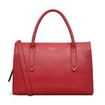 RADLEY London Arlington Court Medium Ziptop Top Handle Handbag for Women, in Red Grained Leather
