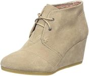 Toms Womens Desert Wedge, 6.5 B(M) US, Taupe Suede