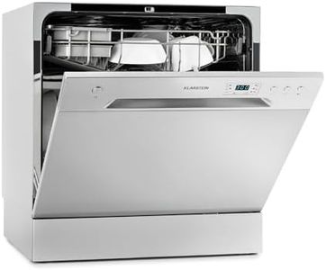Klarstein Table Top Dishwasher, 8 Place Setting Mini Dishwasher, Quiet Operation Countertop Dishwasher w/ 6 Washing Programs, Compact Tabletop Dishwasher, Easy To Install Homes/Office Small Dishwasher