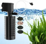 AquaMiracle 4-Stage Fish Tank Filter, Submersible Aquarium Filter Internal Fish Filter with Aeration, for 10-40 Gallon Fish Tanks