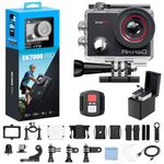 AKASO EK7000 Pro 4K30fps Action Camera with Touch Screen EIS 131ft Waterproof Underwater Camera Remote Control 5X Zoom with Helmet Accessories Kit (Standalone)