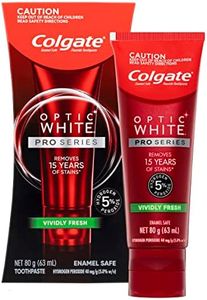 Colgate Optic White Pro Series Vividly Fresh Teeth Whitening Toothpaste, 80g, Enamel Safe, with 5% Hydrogen Peroxide