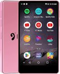 MP3 Player with Bluetooth and WiFi,MP3 & MP4 Music Player with Spotify,Amazon Music,YouTube,Audible,4.0" IPS Touch Screen Android Player with Speaker,Up to 1TB (16GB+64GB Card, Pink, 4inch)