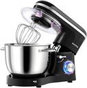 Aucma Stand Mixer, 6.2L Food Mixers for Baking, Electric Kitchen Mixers with Bowl, Dough Hook, Wire Whip & Beater (6.2L, Black)