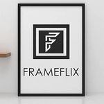 FrameFlix Black A2 Thin Picture Photo Poster Frame Wall Hanging Wood Effect