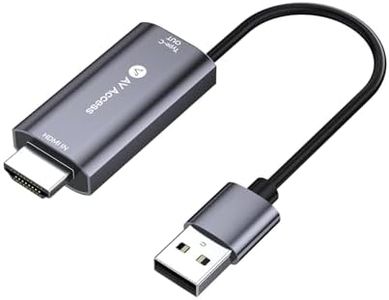 AV Access HDMI to USB C Adapter, 4K@60Hz Data Converter, USB-A Power & Data Support, for HDMI Laptops to USB C Displays & Touch Monitors