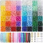 Acerich 1600 Pcs Glass Beads for Br