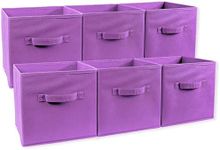 Greenco Foldable Storage Cubes Non-woven Fabric -6 Pack-(Purple)