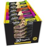 Food Connections Luxury Mix Flapjack Bars (Box of 30x 100g Bars) - Individually Wrapped Flapjacks Multipack of 30 in 6x Flavours: Bakewell, Chocolate Chip, Chocolate Caramel, Chocolate, Oat & Yoghurt.