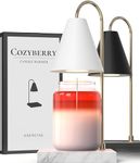 CozyBerry® Candle Warmer Lamp, Compatible with Yankee Candle Large Jar, Candle Lamp, Dimmable & Timer Candle Melter for Scented Candle, Wax Melt, Small & Large Size Jar Candles (Italian Marble, Timer)