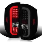 Fit 14-18 Tundra Glossy Black LED Sequential Tail Lights Smoke Lens Brake Lamps