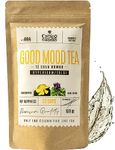 GOOD MOOD TEA - Stress & Anxiety Relief Infusion - St Johns Wort, Green Tea, White Tea, Tulsi, Marigold, Rose Petals, Vanilla, Loose leaf Tea - All Natural Herbal Tea 100g