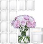 12Pcs Glass Cylinder Vases for Cent