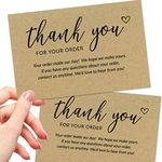 T Marie 50 Large 4X6 Thank You For Your Order Cards-Bulk Kraft Postcards Purchase Inserts To Support Small Business Customer Shopping-For Online Or Retail Stores,Handmade Goods&More