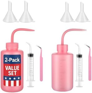 DKMHA 2-Pack DIY Glitter Snow Globe Tumbler Supplies Kit – with Squeeze Bottle, Funnel, Bent Syringe, Tweezer & Seal Plug for Custom Crafts, Gifts & Holiday Parties