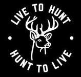 Live to Hunt Deer Buck Hunting Wildlife Vinyl Decal Sticker|White|Cars Trucks SUV Laptops Tool Box Wall Art|5" X 5"|CGS197