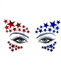 Neva Nude Americana Crystal Jewel Face Crystal Sticker - Gems for Carnivals, Halloween, Festivals, Raves, & Parties | Medical Grade Adhesive, Waterproof, & Sweatproof | Made in USA