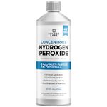 Hydrogen Peroxide 12% Solution by Solace Labs | Household Cleaner | Food Grade | Topical | All Purpose, Natural Cleaner Concentrate | 16 oz (473mL)