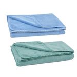 UrbanLeaf Microfiber Large Bath Towel | Quick Dry Super Absorbent- Bath Towel For Men And Women | Blue & Green | Towel For Bath, Travel, Gym, Beach, Pool, And Yoga (70 X 140 Cms), 250 TC