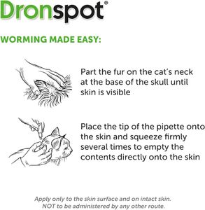 Dronspot Cat Worming Tablets, Medium Size – 2-Pack