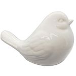 realideas NEW White Bird Figurine, Ceramic Chubby Bird Figure Cottage Animal Bird Statue Decorations for Home Garden Decor Accents