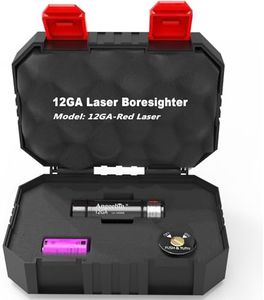 Angeebin 12GA Laser Boresighter Two Functions Suitable for Target Shooting Practice with 12 Gauge Shotguns, Red Laser Bullet Boresighting