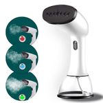 Libra Steam Iron for Clothes - Handheld Garment Steamer with 3 Steaming Levels, Portable Steamer for Clothes with Ceramic Nozzle, 1640 Watts 30 Sec Rapid Heat Steam Iron with 380 ML Water Tank(White)