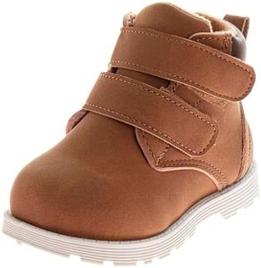 French Toast FT Casual Boots Ankle High Workboot - Trekking Walking Climbing Hiking Boot for Kids - Tan (Size 8 Toddler)