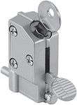 Prime-Line MP4046 Sliding Door Lock, 5/8 in, Diecast w/Hardened Steel Bolt, Aluminum, Step-on, Pack of 1