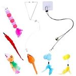 Luckious Brand 7PCS Hanging Door Cat Toys - Interactive Entertainment for Indoor Cats and Kittens, Self-Play Cat Toys to Keep Your Feline Friend Active and Happy