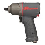 Ingersoll Rand 2115TiMAX 3/8” Drive Air Impact Wrench –Powerful Reverse Torque Output Up to 1,350 ft/bs, 7 Vane Motor, Light Touch Trigger, Max Control, Gray