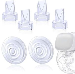 Duckbill Valve & Silicone Diaphragm Compatible with Momcozy (S9/S9 Pro/S12/S12 Pro) Series, Replacement Parts for Wearable Breast Pump, Reduce Nipple Tunnel Down to Correct Size (4+2)