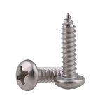 Immech - M3 X 10mm Phillips Head (Hybrid Head), Nickel Coated Self Tapping Screw- 500 Pcs