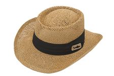 Jacobson Hat & Co. Straw Golfer Hat with Shark on Band