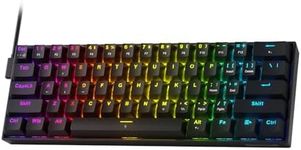 Redragon K617 HE Rapid Trigger Gaming Keyboard, 60% 61 Keys Wired Mechanical Keyboard w/Hyper-Fast Actuation, Dedicated Hall Effect Magnetic Switch, Actuation Point Adjustable, Essential Black