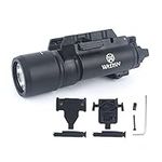 QIRUIMY X300 Tactical Pistol Light,Airsoft Torch Flashlight 600 Lumens White Lighting Constant-on/Momentary-on Weapon Gun Light (Black)