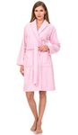 TowelSelections Women’s Robe, 100% Cotton Short Terry Shawl Bathrobe, Ballerina Pink, X-Large