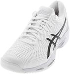 ASICS Men's SOLUTION SPEED FlyteFoam 2 Tennis Shoes, 8H, WHITE/BLACK