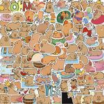 100 Packs Capybara Stickers Water Bottles Laptop Phone Motorcycle Computer Guitar Skateboard Hydroflasks Kawaii Vinyl Sticker Waterproof Aesthetic Trendy Decals for Teens Girls Adults