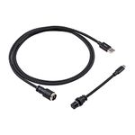 CableMod Pro Straight Keyboard Cable (Midnight Black, USB A to USB Type C, 150cm)