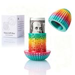 Puzzle Box for Money Gift, Egg Maze Money Box for Cash Gift, Brain Teaser Secret Compartment Surprise Holder for Adults Kids, Creative Graduation Birthday Cash Holder Ideas