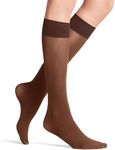 FALKE Women's Pure Matt 50 Socks, Brown (Cinnamon 5186), 8-10.5, 1 Pair