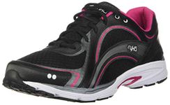 RYKA Sky Walk Walking Shoe, Black/Pink, 9 W US