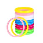 NUOBESTY 12Pcs Plastic Bangle Bracelets Neon Bangle Bracelets Candy Color Plastic Jelly Bracelets Colorful Bangles Bracelets for Kids Party Favor Photo Props(Random Color)