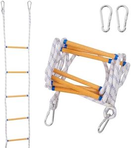 Emergency Fire Escape Ladder 2 Story Window for Adults & Kids Flame Resistant Safety Extension Rope with 2 Hooks, 2-7 Story Homes Reusable Compact Portable External Ladder (7.6M / 25FT)